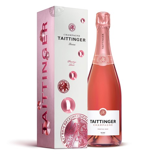 Buy And Send Taittinger Brut Prestige Rose NV Champagne 75cl Online